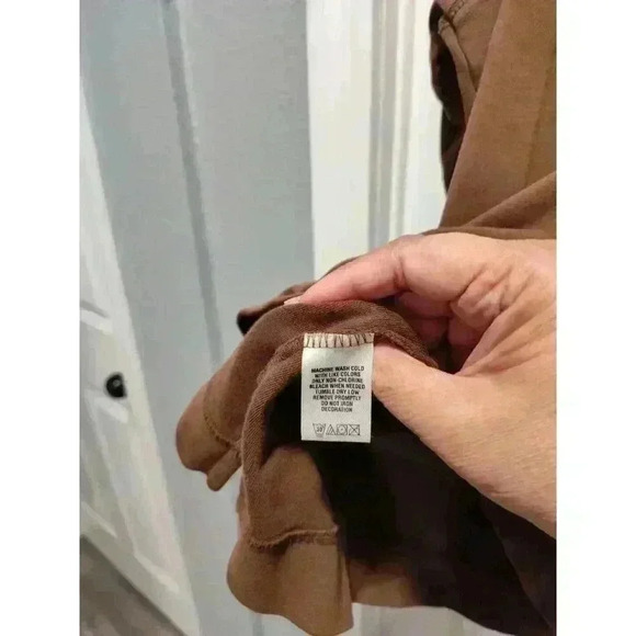 TOMMY BAHAMA Men’s 1/4 Zip Brown Pullover Sweater 100% Pima Cotton Size LARGE - Picture 3 of 9